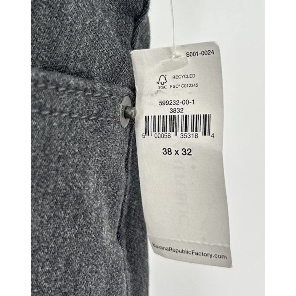 Banana‎ Republic Travel Jean Slim Fit Charcoal Men's Size 38x32 NWT